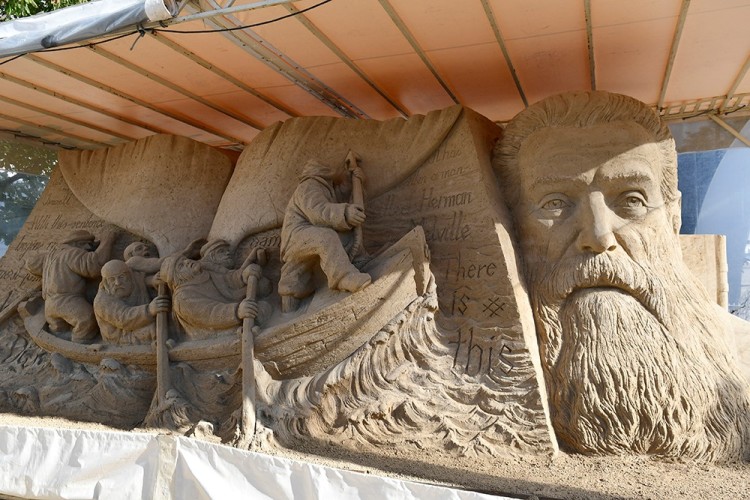 Warnemunde Harbour sand sculpture