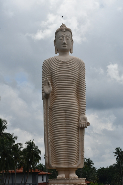 Locals said that the water from tsunami came up to the shoulder of this statue which is 30-metres high